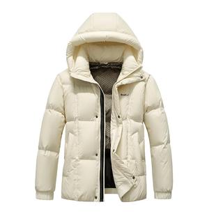 鸭鸭羽绒服男款2025冬季新品时尚百搭连帽保暖收口袖羽绒服外套A