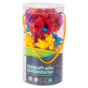 外贸宝宝益智早教动物计数玩具软胶恐龙分拣游戏颜色分类碗1-3岁