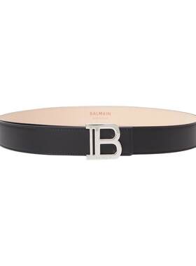【春夏新品】BALMAIN 经典款男士牛皮字母logo皮带