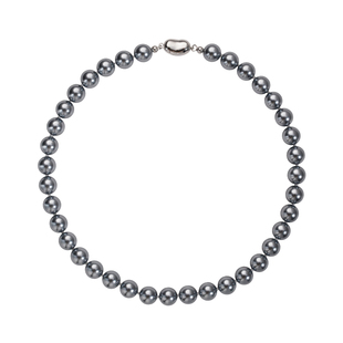 西大班深海澳母贝铂金灰珍珠项链轻奢高级感真多麻锁骨链毛衣链女