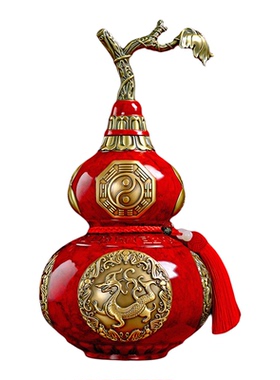 铜葫芦摆件开口招财宅纯黄铜制质空心四神兽店铺公司开业乔迁新居