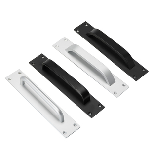 加长太空铝黑色把手 现代简约明装房门柜门大拉手 实心大门大拉手