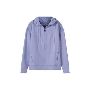 Hugo Boss SS22 纯色Logo印花拉链连帽卫衣外套 男款 浅蓝色