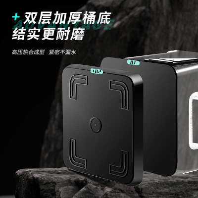 垂弦活鱼桶路亚透明鱼桶可折叠手提野钓鱼护装鱼桶户外鱼箱打水桶