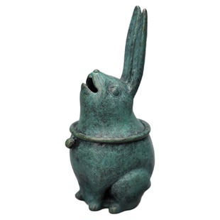 闲云·兔熏青铜器玉兔香炉礼物家用盘香炉室内薰香炉香道茶桌摆件