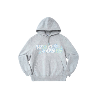 WHOOSIS（不知其名）粗花呢贴布绣套头帽衫连帽卫衣休闲秋季男女