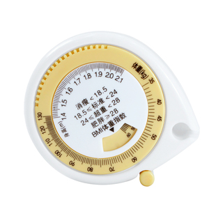 中式腰围尺多功能BMI三围体重体脂健康测量一键收缩专用软卷皮尺