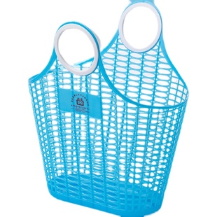 可印字特大号买菜篮子手提篮编织软塑料加厚置物购物篮礼品logo