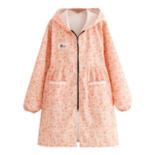 【热卖中】帆布围裙小清新长袖女工作服大褂护衣厨房防油家用罩衣