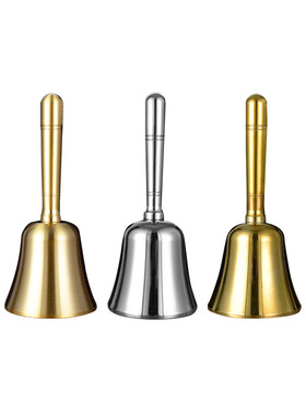 纯黄铜手摇铃铛中国风铜钟风铃