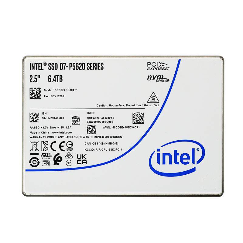 Intel/英特尔 P5620 6.4TB U.2 固态硬盘SSDPF2KE064T1企业级固态