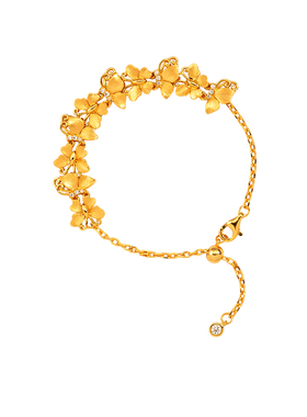 西大班镶锆拉丝蝴蝶可抽拉手链女