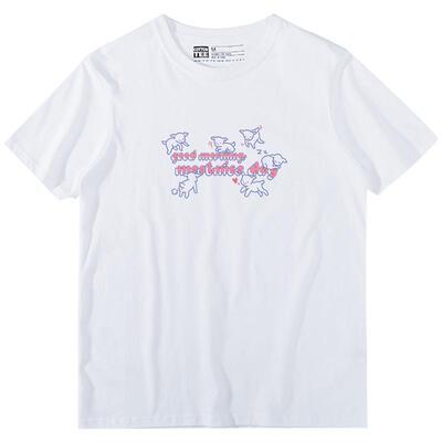显瘦白色可爱卡通甜美风短袖t恤