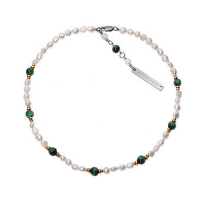 LUXTA原创珍珠虎眼石项链