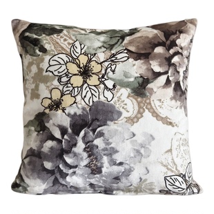 雪尼尔抱枕套不含芯沙发绒布腰靠靠枕客厅正方形靠背大号加厚定制