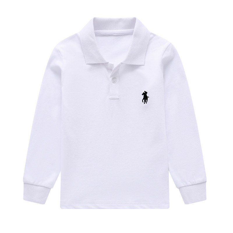 儿童翻领polo衫纯棉长袖t恤校服