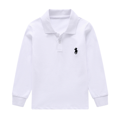 儿童翻领polo衫纯棉长袖t恤校服