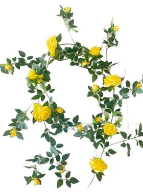 网红热销黄玫瑰造景花墙