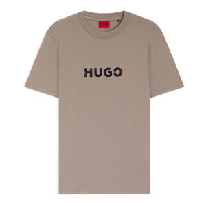 HUGO雨果 男士26年夏季新款玳瑁徽标棉质平纹布 T 恤