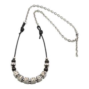 张艺兴街舞同款方块字母项链hiphop嘻哈定制情侣礼物毛衣挂链男女