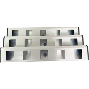 定制铝合金插座盒边台线槽盒岛型三角斜式暗线底盒定制多位插座盒