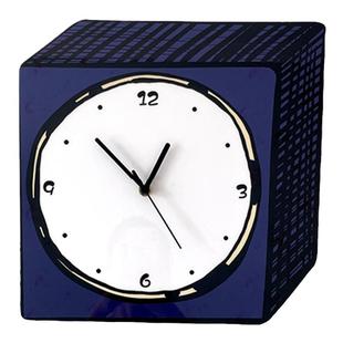 二次元超立方体卡通创意个性静音钟表美术室画室动漫挂钟壁钟