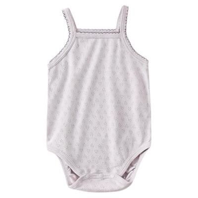 【折扣款】考拉鼻鼻婴儿包屁衣夏纯棉薄透气宝宝哈衣甜美爱心提花