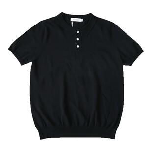 夏季薄款亲肤纯色短袖polo衫男士商务休闲百搭修身翻领针织体恤潮