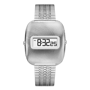 复古方形数显表千禧年y2k电子高级防水钢带非机械科技感男士手表
