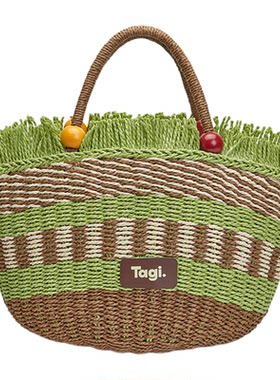 Tagi.木头果子编织包野餐篮