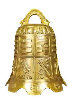 黄铜寺庙屋檐挂件复古八宝铜钟