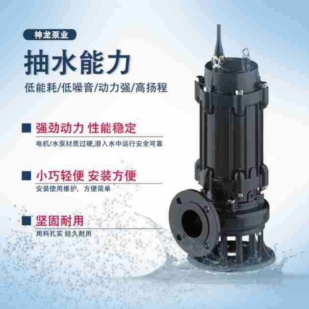 WQ排污泵无堵塞潜污泵市政工业地下室自吸泵立式污水泵高效节能