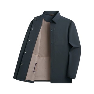 杉杉行政夹克外套男款2025秋季新款干部商务翻领中男士茄克爸爸装