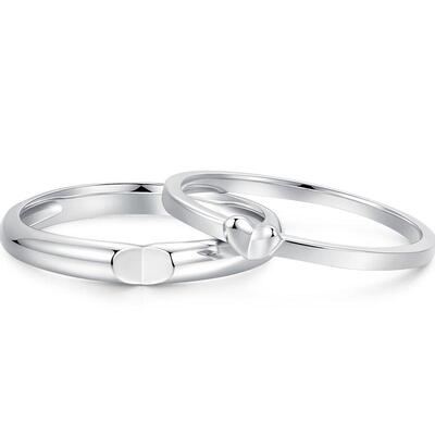 明牌珠宝铂金pt950情侣对戒