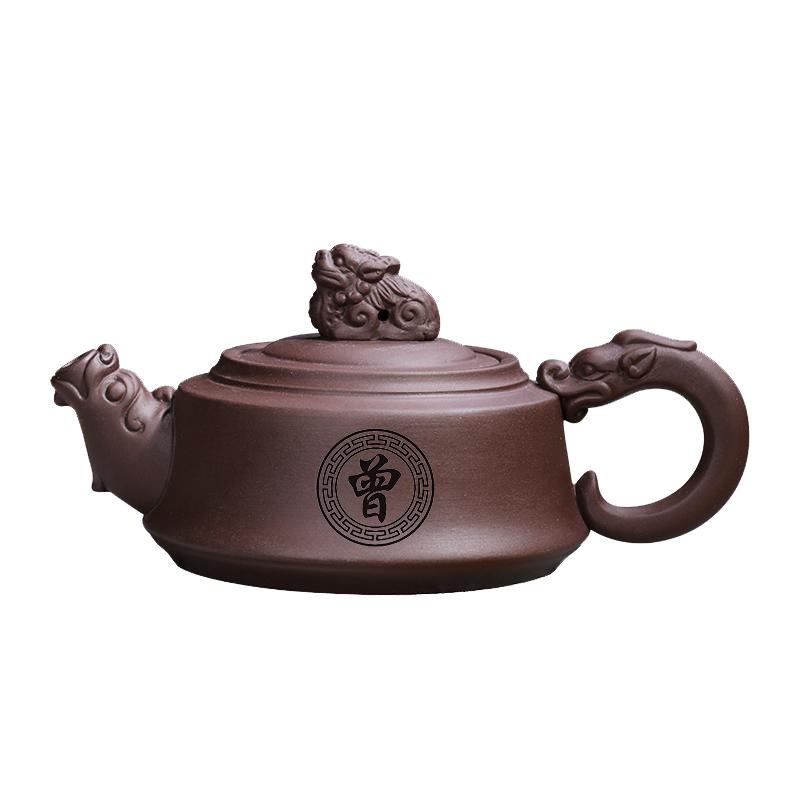 半手工原矿陶瓷客杯刻字泡茶壶