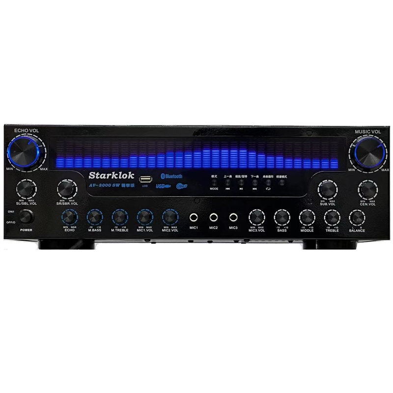 STARKLOK 7.1双环牛家庭影院蓝牙功放家用大功率功放KTV专业发烧5