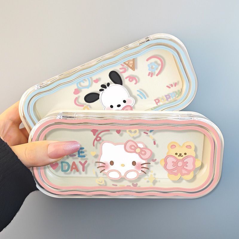 可爱眼镜盒帕恰狗ins高颜值凯蒂猫大容量近视眼镜便捷抗压防摔盒