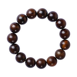 天然雷击木玉化手串真品枣木老料木质圆珠收藏送礼配饰手链10mm