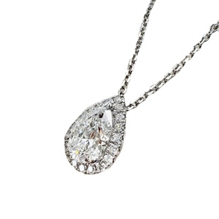 人鱼之泪 水滴项链 吊坠IGI 人工  培育钻石 人造钻 郑州店