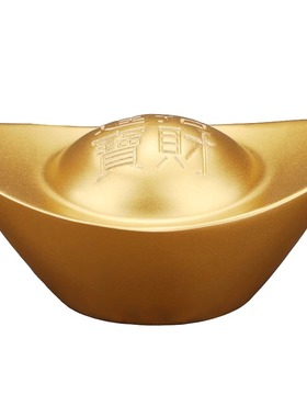 黄铜实心沙金元宝摆件道具财神客厅聚宝盆店铺装饰品开业乔迁礼品