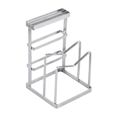 不锈钢扁条刀板架锅盖菜板置物架厨房多功能放锅盖架刀具架砧板架