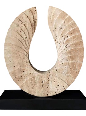 复古欧式黄洞石罗马建筑摆件