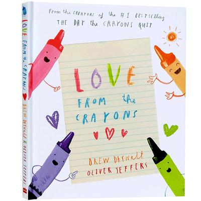 英文原版绘本Love from the Crayons来自蜡笔的爱情人节儿童情绪The Day the Crayons Quit纽约时报畅销书可搭小蜡笔大罢工