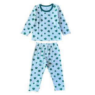 天童小野羊毛拉架家居服儿童套装男童秋宝宝纯棉睡衣女童保暖内衣