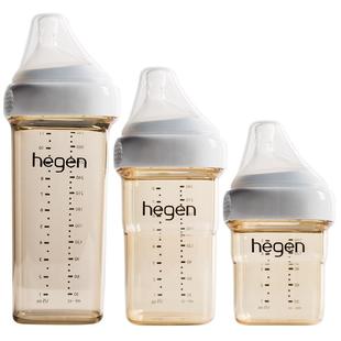 新加坡Hegen新生儿宽口奶瓶PPSU婴儿大宝宝仿母乳防呛防胀气耐摔