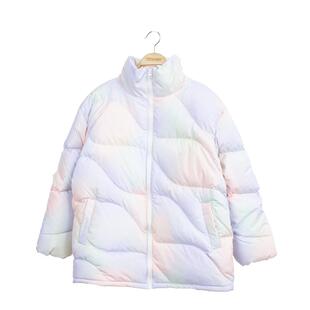 COCOTREE棵棵树女大童冬季面包服立领花色迷彩宽松短款羽绒服