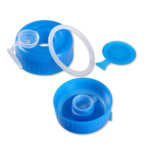 4件套带胶圈螺纹盖子 加厚全新料桶装纯净水桶螺旋口反复使聪明盖