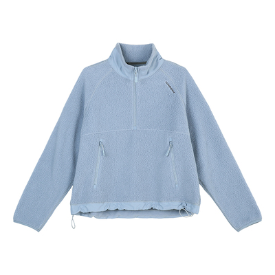 云上生活【晴云诗】轻户外双面摇粒绒插肩袖加绒卫衣2025冬上衣女