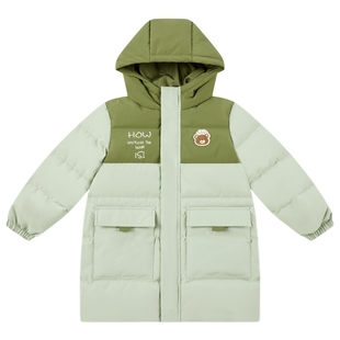 乔丹童装儿童羽绒服中长款2026冬季新款男女童加厚保暖外套滑雪服