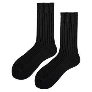 凌云开济余文乐同款纯色运动百搭ins潮流中筒袜男粗线袜子女春夏